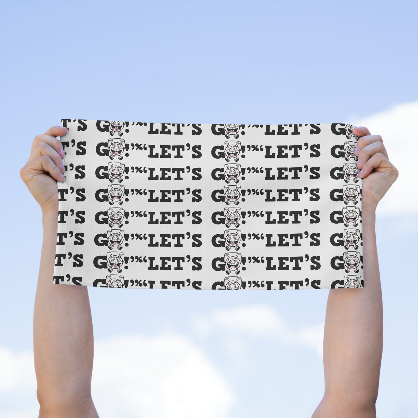 "Let's Go" Rally Towel Pattern, 11x18